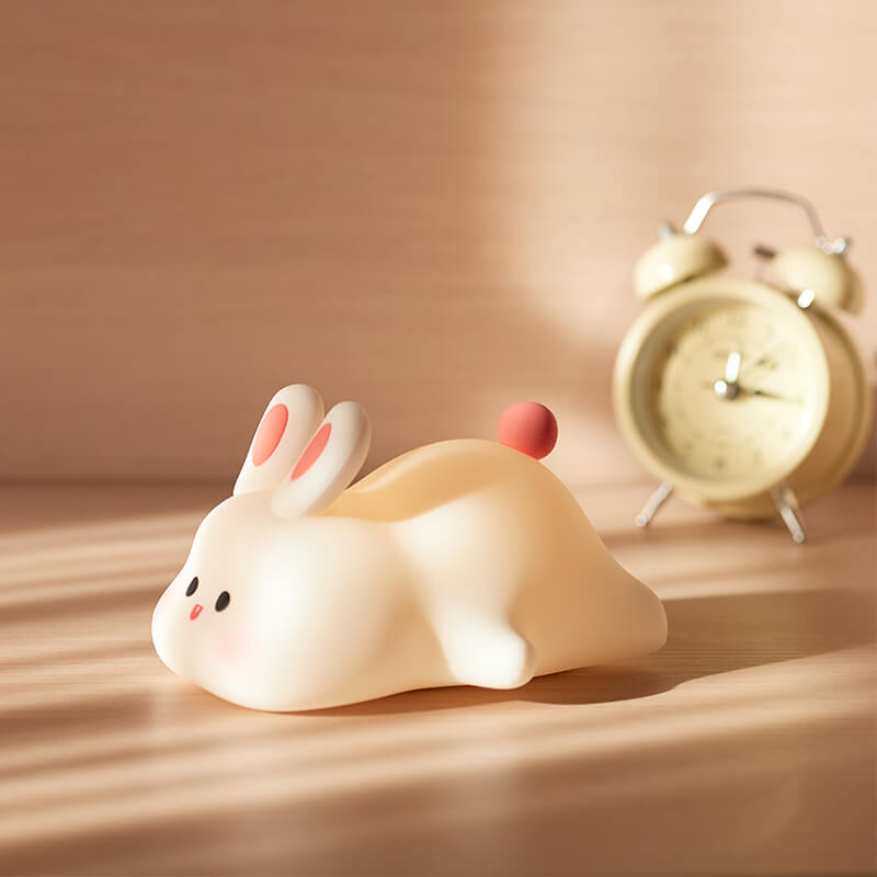 Mobie Big Face Rabbit Silicone Touch Night Light White