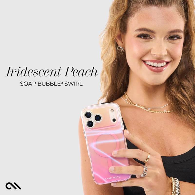 Case-Mate iPhone 17 Pro Max Peach Bubble Magsafe Case