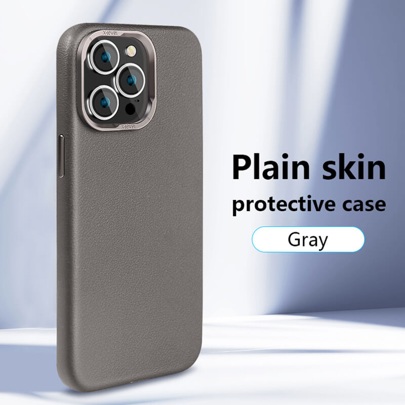 Suitable for iPhone Models Better Enjoyment Series Magnetic Plain Leather Case