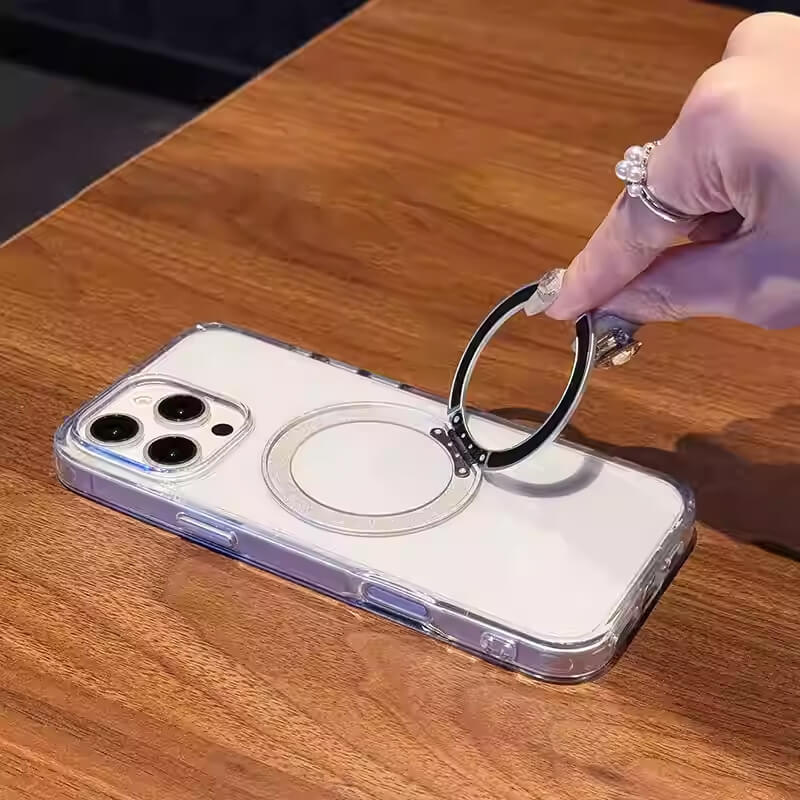 iPhone 16 360° Rotating Magnetic Ring Stand Case