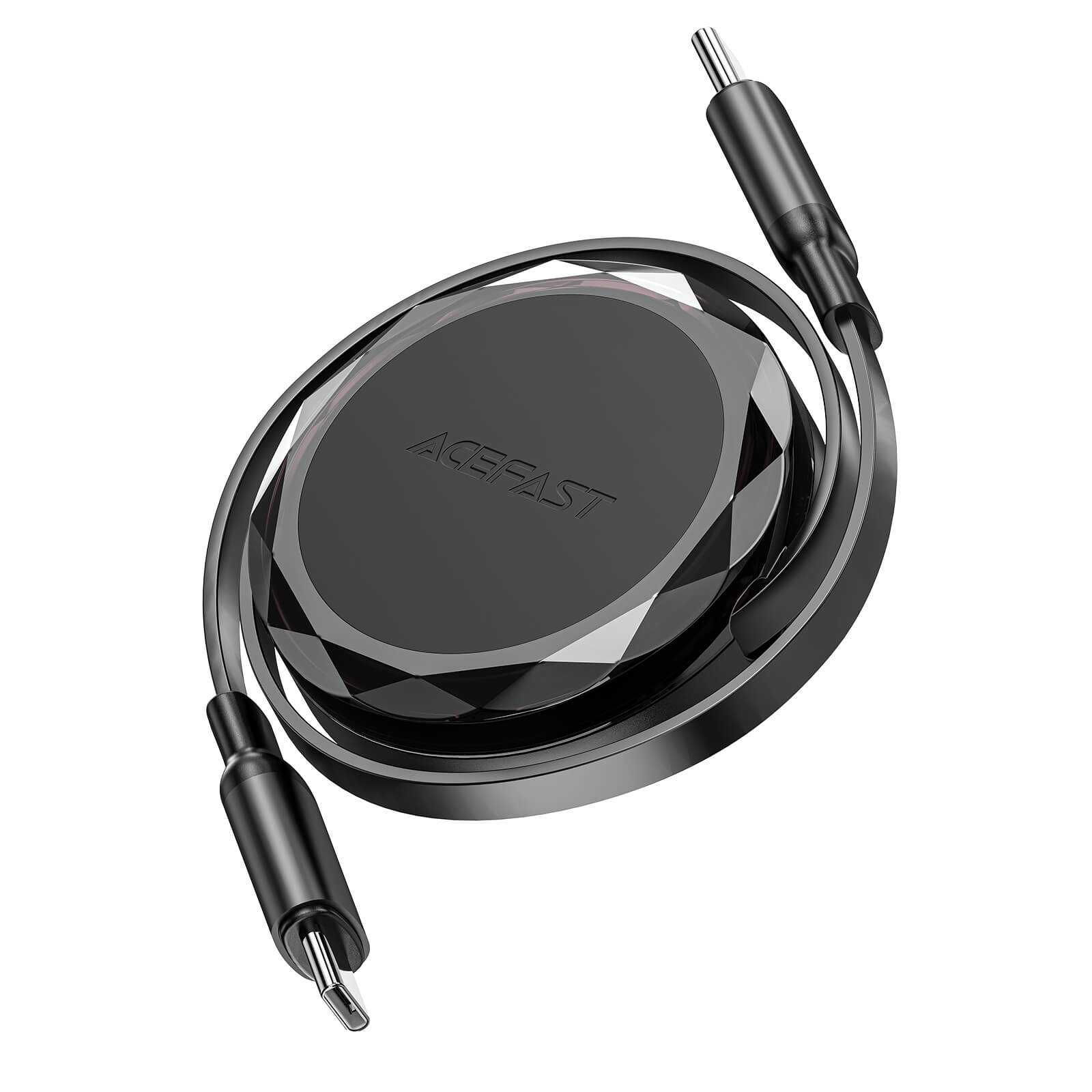 Acefast Type-C to Type-C Retractable Fast Charging Cable 60W 0.8m Black