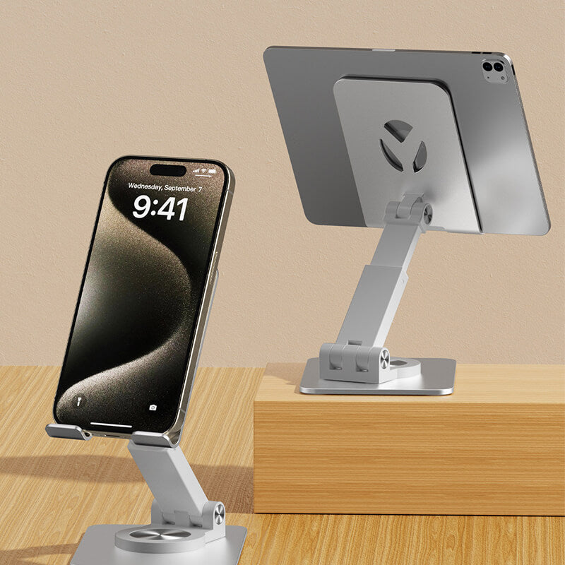 SAIJI Foldable 360° Phone & Tablet Desk Holder Stand