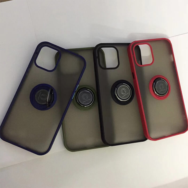 iPhone 12 Pro Max Translucent Full-Coverage Phone Case with Magnetic Phone Grip