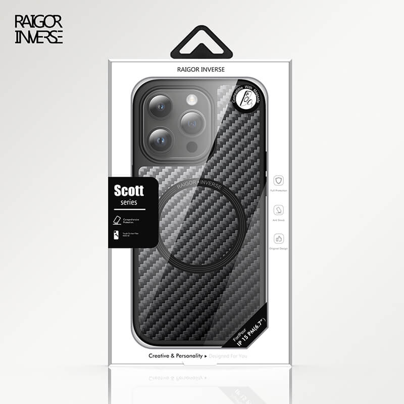 Suitable for iPhone 15 Series Scott Plus Series Shockproof Magnetic Phone Case