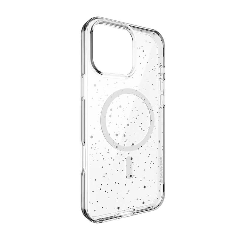 iPhone 16 Plus Cosmos Series Stellar Radiance Anti Drop MagSafe Phone Case Clear