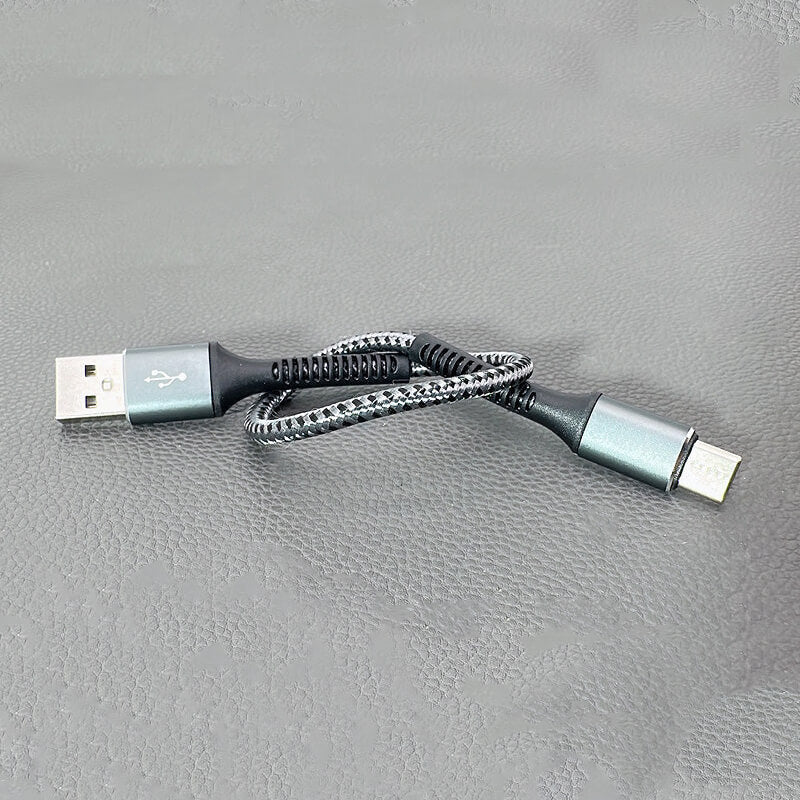 Maxguard USB-A to Type-C Braided Charging Cable 25cm 3A Black