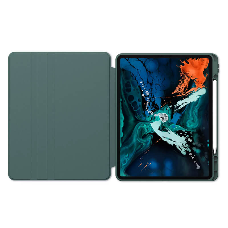 iPad Air 4th 10.9" 2020 Waltz Rotative FolioTablet Case with Pen Slot Green