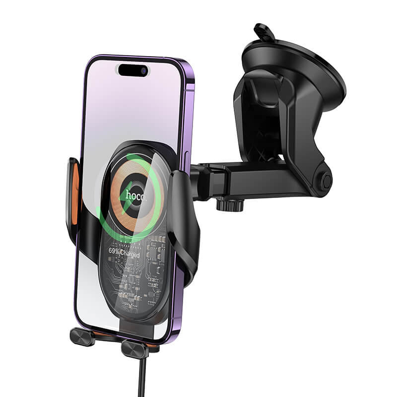 Hoco 15W Wireless Charging Car Phone Holder for Windshield Dashboard HW34