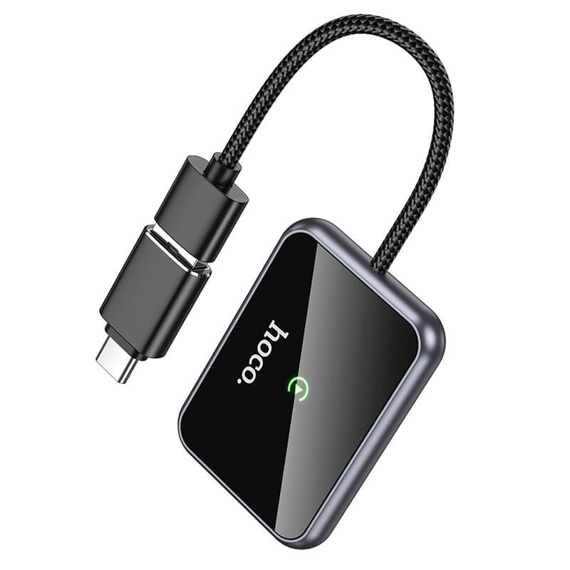 hoco Wireless CarPlay Adapter with USB-A Plug and USB-C Adapter HU1