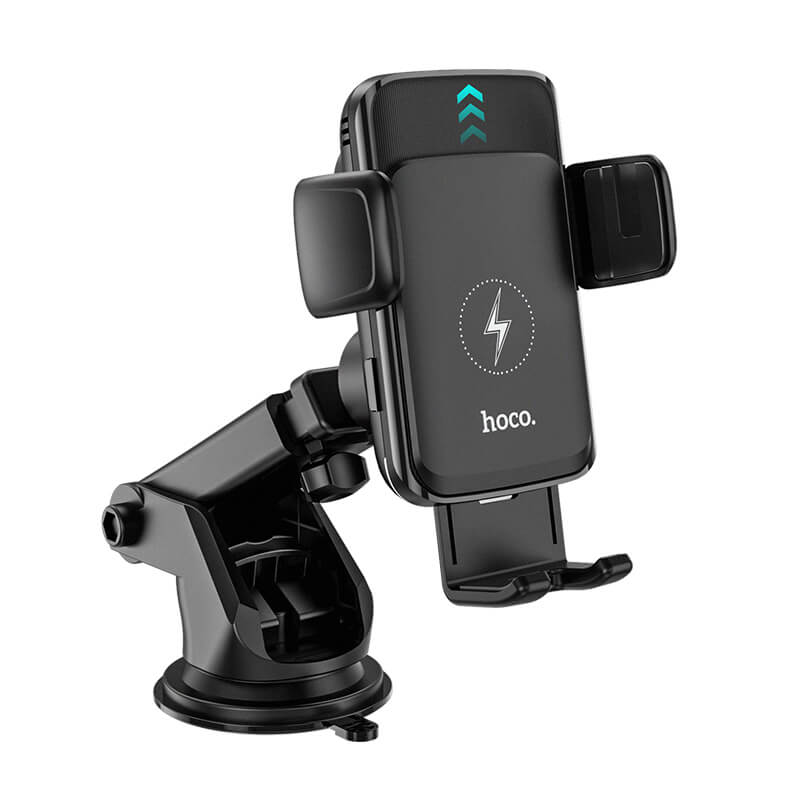 hoco. 15W Smart Alignment Wireless Charging Car Holder Charger S35 Black