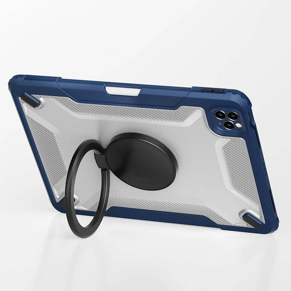 Mecha 360° Rotating Stand Tablet Case with Pen Slot Blue