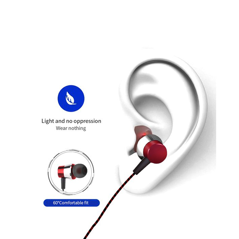 Mobie Couple Fashion Shared Music Neckband Wireless Bluetooth Earbuds D24 Red