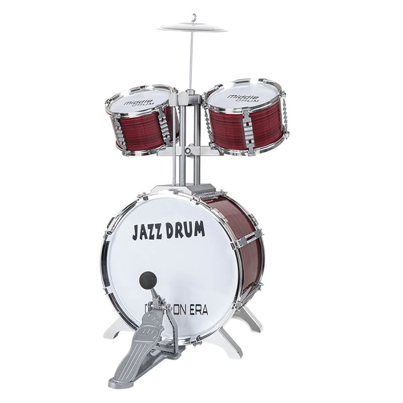 Mobie Educational Instrument Jazz Drum Kit Set Kids Toy Red