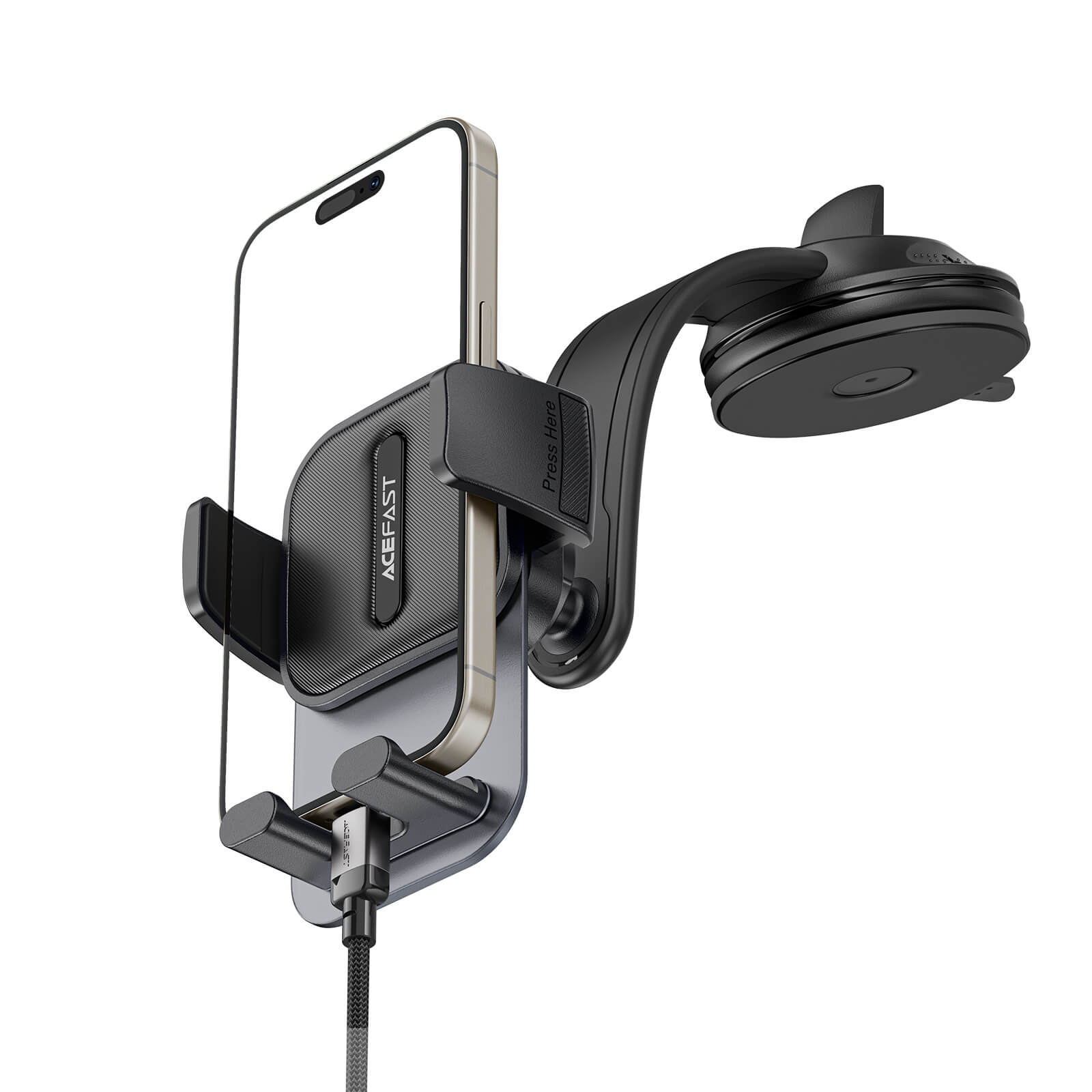 Acefast Three-Axis Linkage Car Mount Phone Holder D26 Black