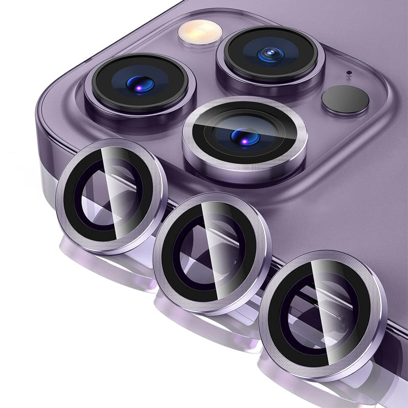 iPhone 11 9H Multicolor Tempered Glass Individual Camera Lens Cover Protector Purple