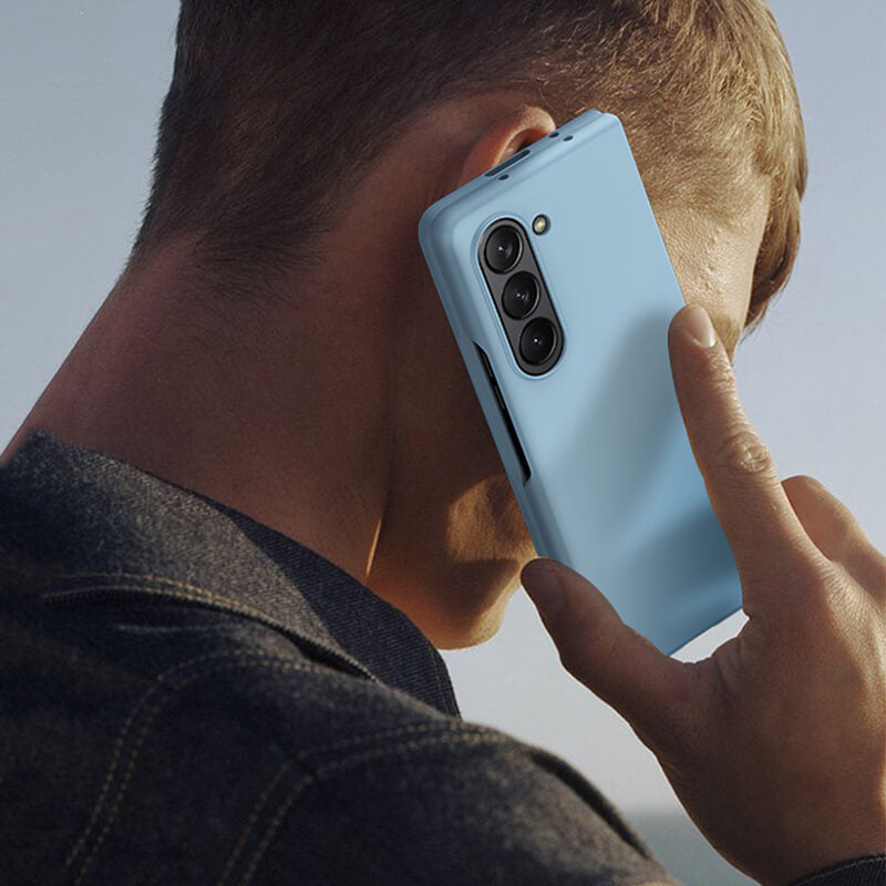 Samsung Galaxy Z Fold 7 2025 Slim Style Minimalist Phone Case Blue