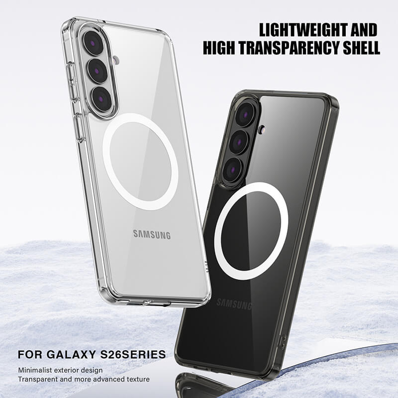 Galaxy S26 Plus 2026 Aurora Series Crystal Magsafe Phone Case Clear
