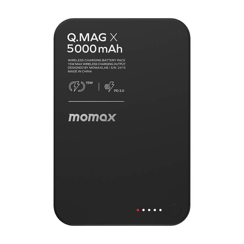 Pre Order |  Momax Magsafe Wireless Power Bank PD 20W 5000mAh IP116A Black