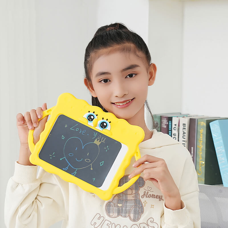 Q Uncle SpongeBob LCD 8.5 Inches Drawing Tablet with Foldable Stand