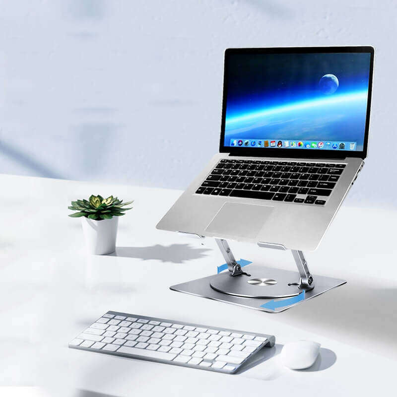 SAIJI Aluminum Alloy 360° Rotating Tablets & Laptops Stand D092 Silver