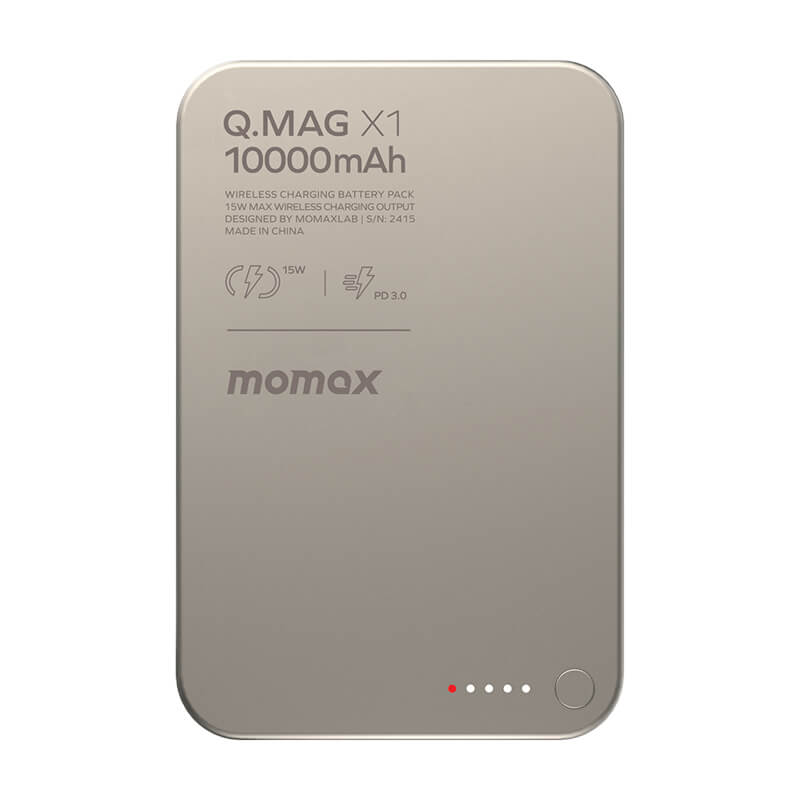 Pre Order | Momax Ultra Thin 20W Magsafe Wireless Power Bank 10000mAh Natural Titanium