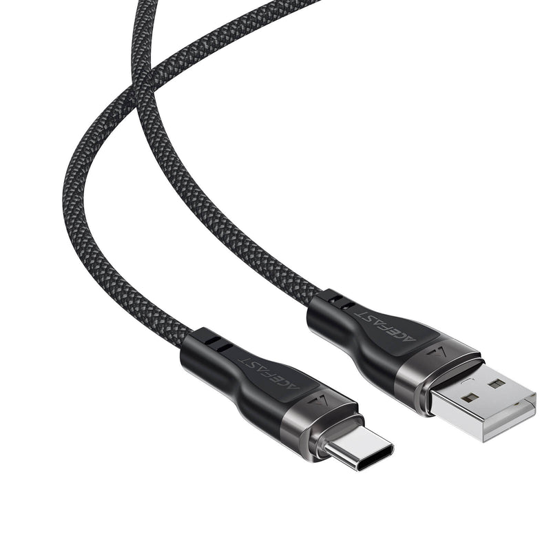 Acefast Magnetic Braided 3A Fast Charging USB-A to Type-C Data Cable 1.2m Black