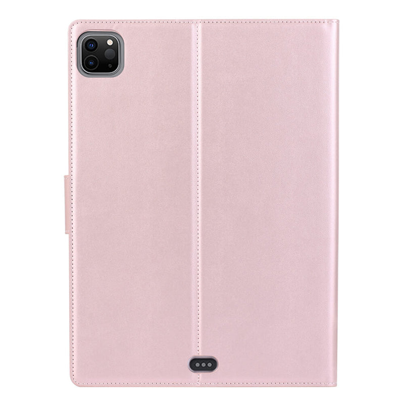 Samsung Galaxy Tab S10 Ultra Hanman Leather Wallet Flip Case Cover Rose Gold