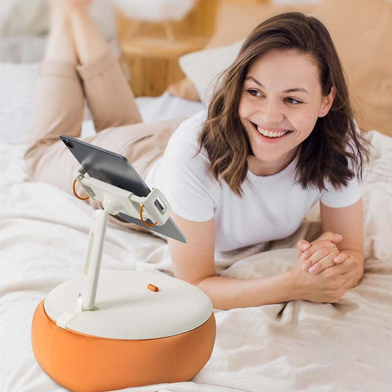 SAIJI 360° Rotating Wide Compatibility Phone Tablet Soft Pillow Holder Stand U3