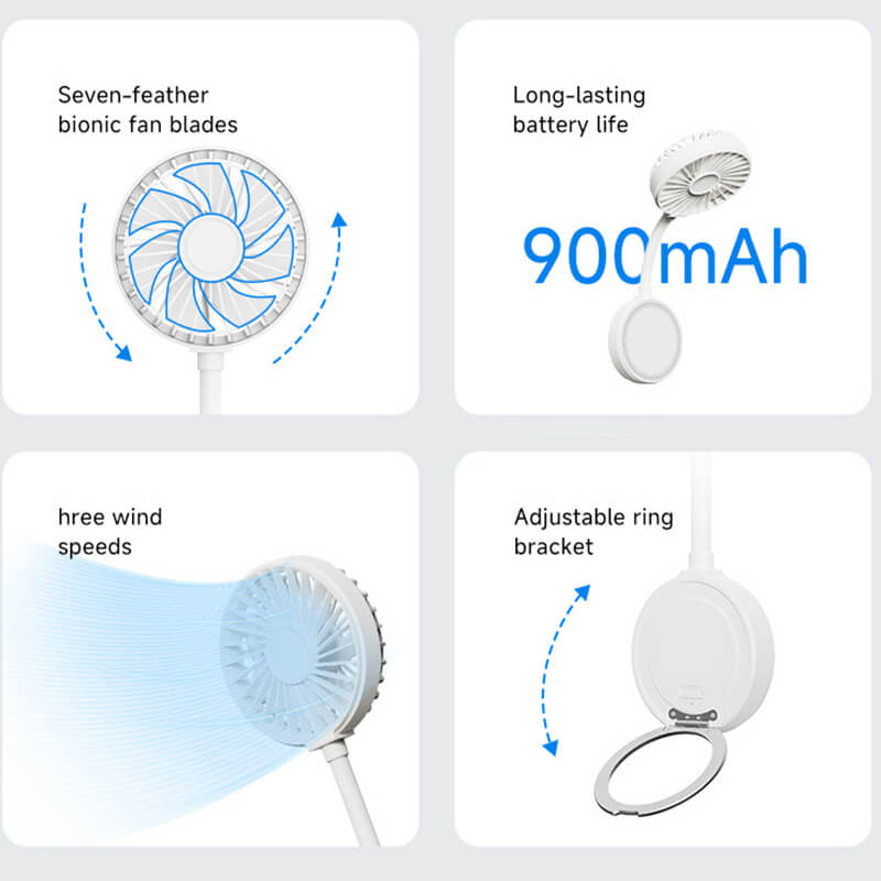 Mobie Magnetic Phone Fan with Ring Stand and Flexible Hose AF07