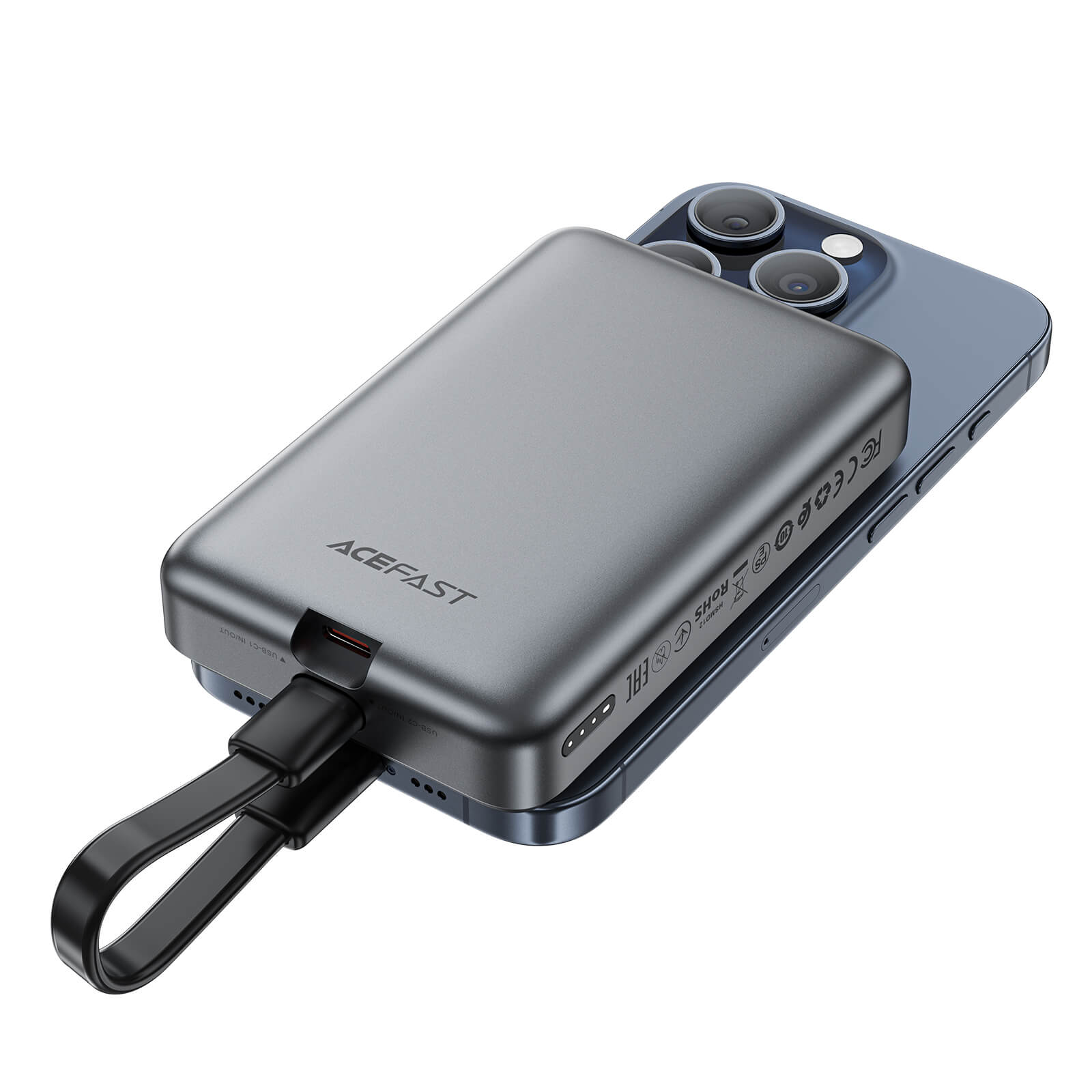 Acefast PD 30W 10000mAh Fast Charging Power Bank With Type-C Cable M10 Black