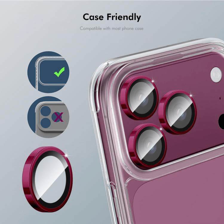 9H Multicolor Tempered Glass Compatible with iPhone 18 Pro Individual Camera Lens Cover Protector