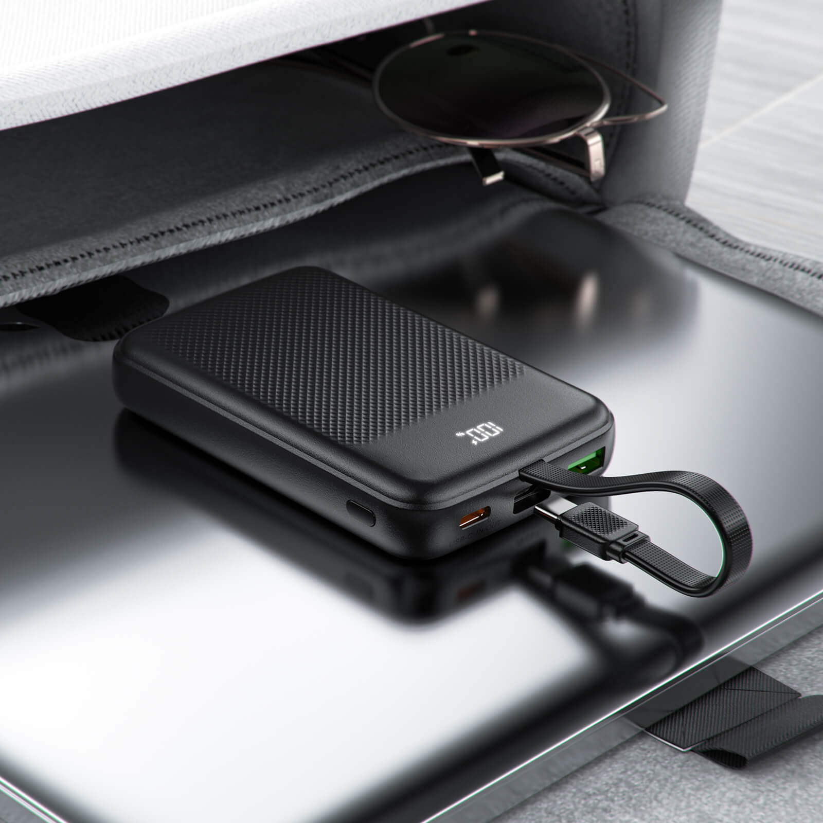 Acefast 10000mAh PD 22.5W Fast Charging Power Bank with Built-in Type-C Cable M13