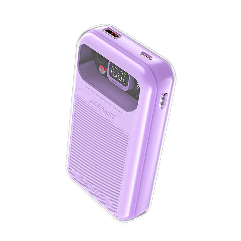 Acefast 30W 20000mAh Fast Charging Power Bank LED Display M2 Purple