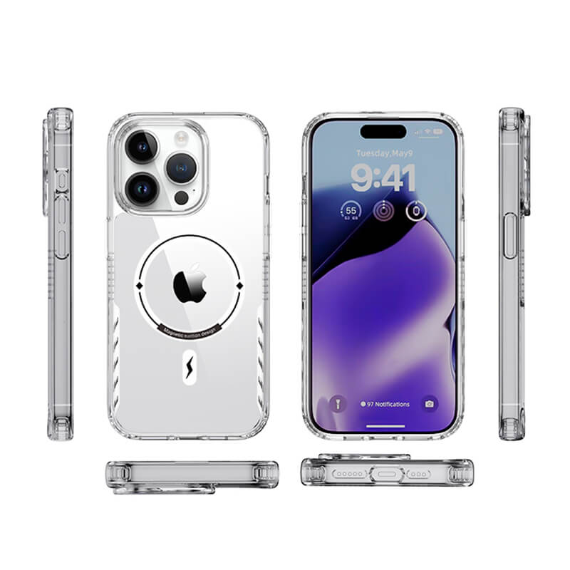 iPhone 15 GlimmerLine Series Transparent Magsafe Phone Case