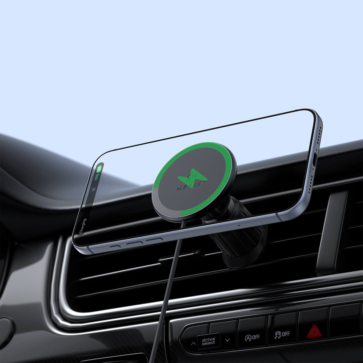 Acefast Qi2 25W Fast Wireless Magnetic Car Phone Holder E51
