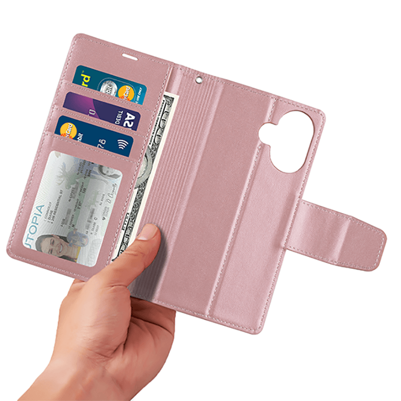 iPhone 17 Hanman Miro Leather 2-in-1 Wallet Case with Magnetic Back