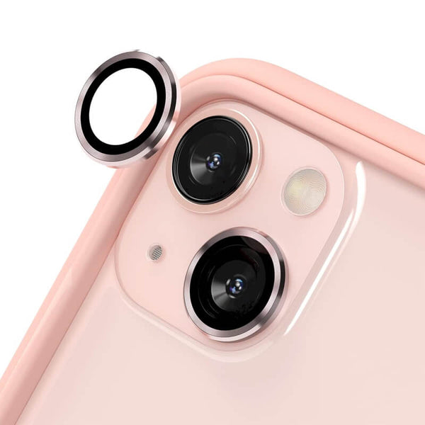 iPhone 14 9H Multicolor Tempered Glass Individual Camera Lens Cover Protector Pink