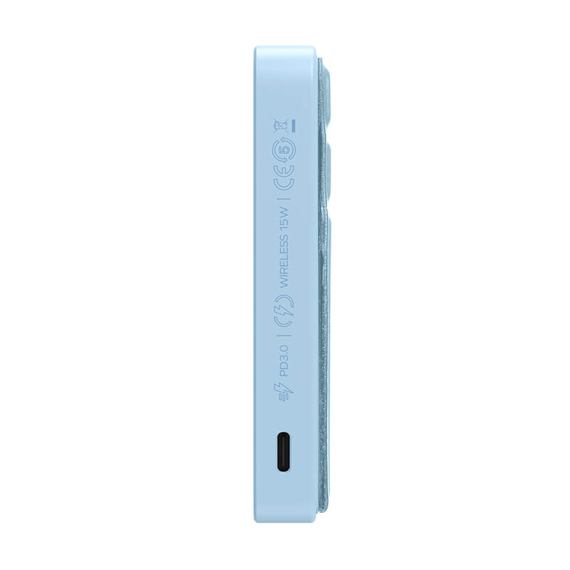 Momax Strong Magsafe Wireless Power Bank with Stand 5000mAh 20W Blue