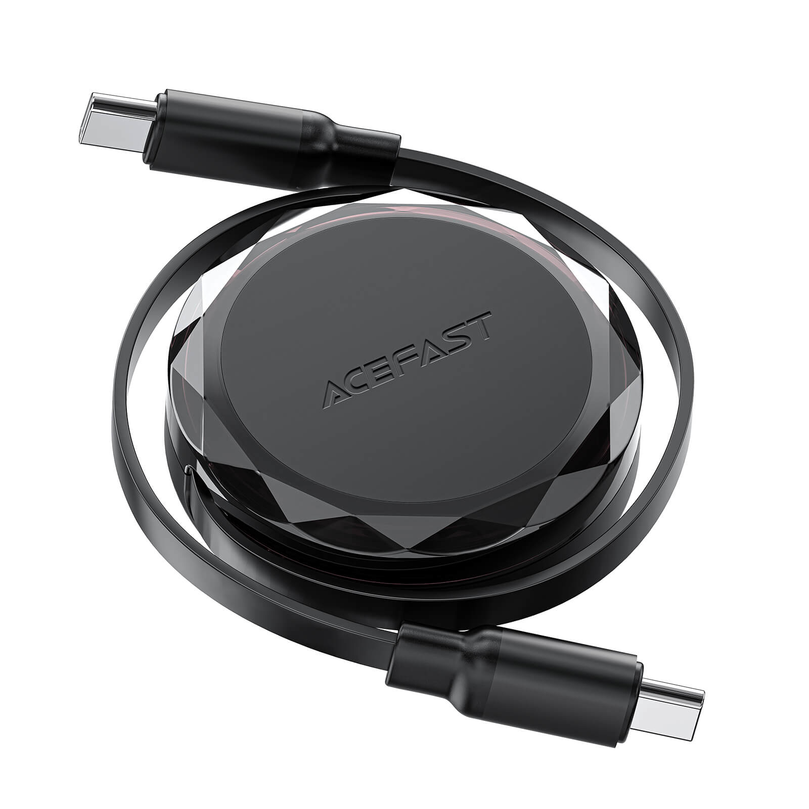 Acefast Type-C to Type-C Retractable Fast Charging Cable 60W 0.8m Black