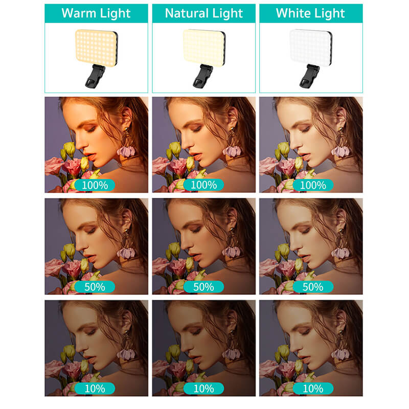 Coteci Portable Tri-color Light Source LED Fill Light 2500-6500K