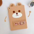 iPad Air 1th 9.7" 2013 Q Uncle Brown Bear Silicone iPad Case