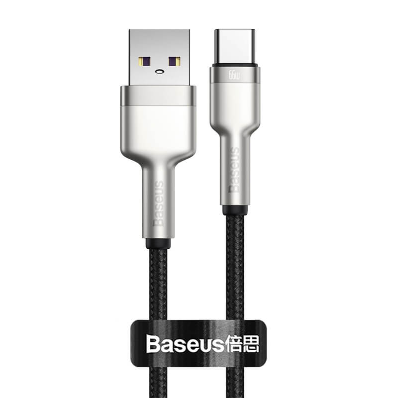 Baseus Metal Fast Charging Short Cable USB to Type-C 66W 25cm Black