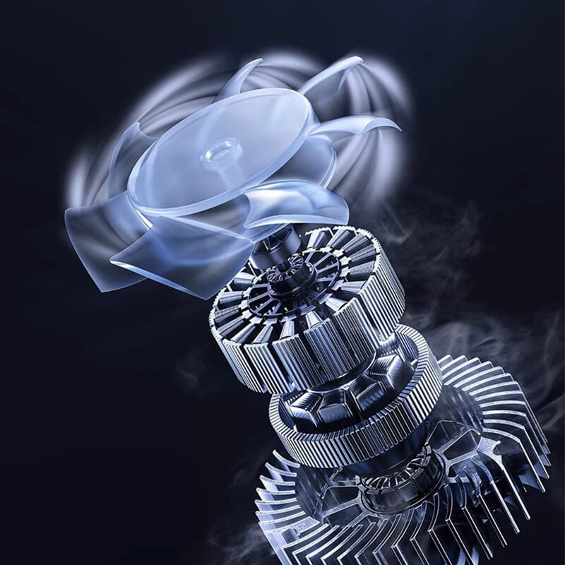 Mobie Compact Ultra-High Wind Power Fan with 110,000 RPM Black