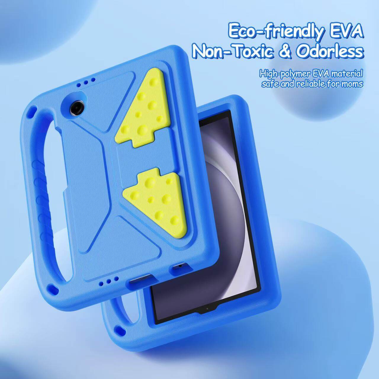 iPad 11th 11 2025 Puff Series Foldable Cheese Stand EVA Case with Handle