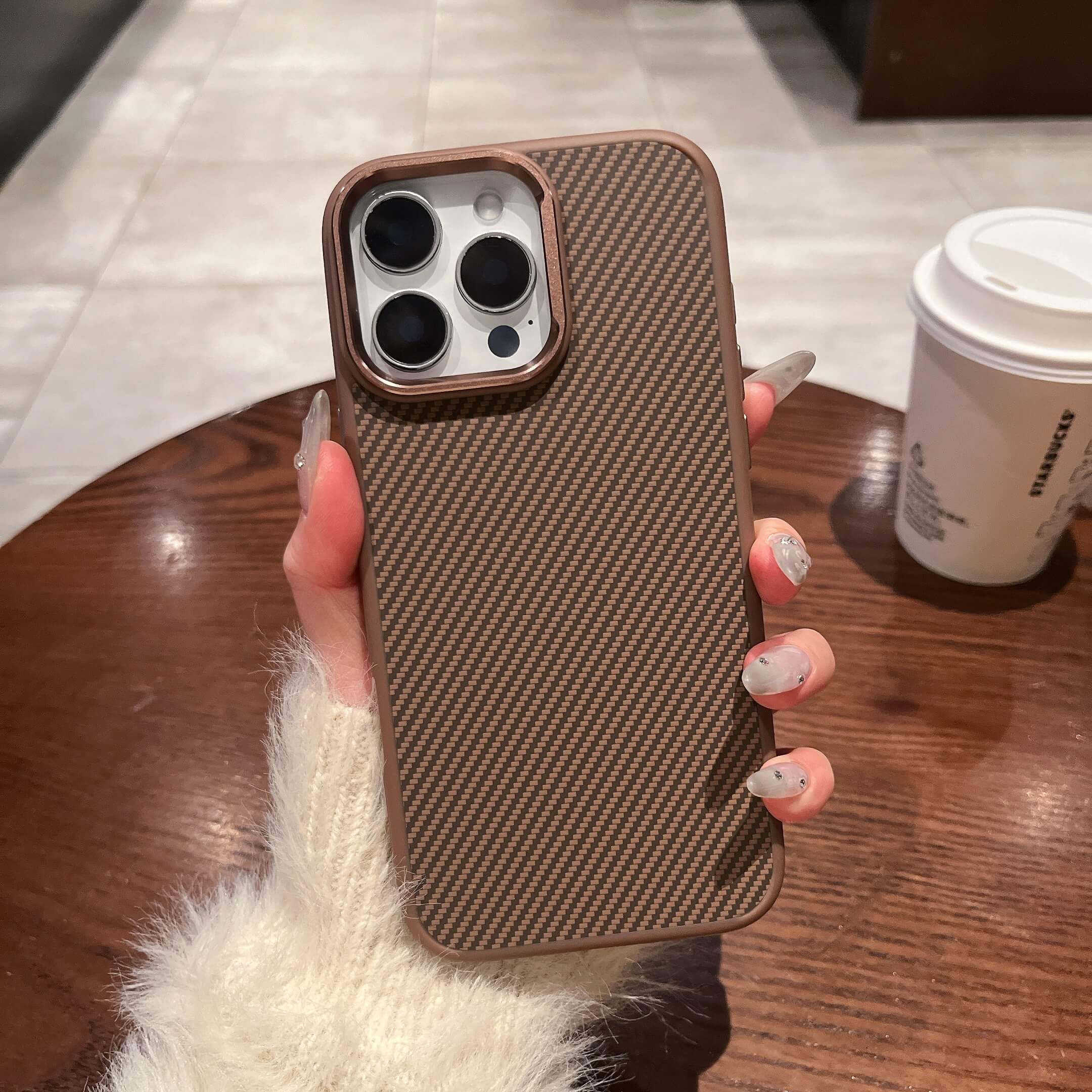 iPhone 13 Pro Carbide Series Carbon Fibre Magsafe Anti-Fingerprint Case