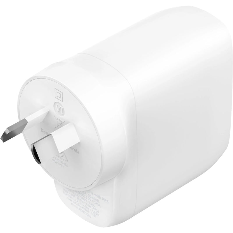 Belkin BoostUp Charge Dual USB-C Wall Charger with PPS 60W White