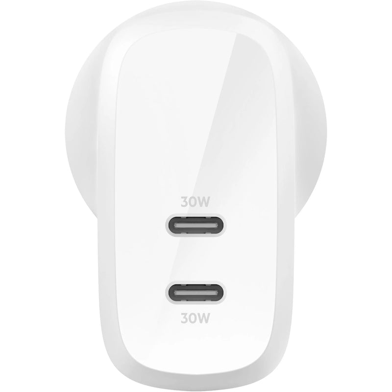 Belkin BoostUp Charge Dual USB-C Wall Charger with PPS 60W White