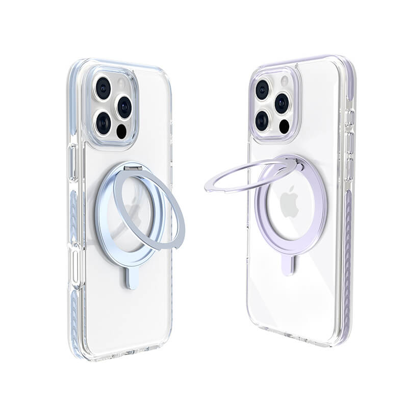 iPhone 16 Pro Ice Armor O2L Series Magsafe Clear Case with Ring Stand