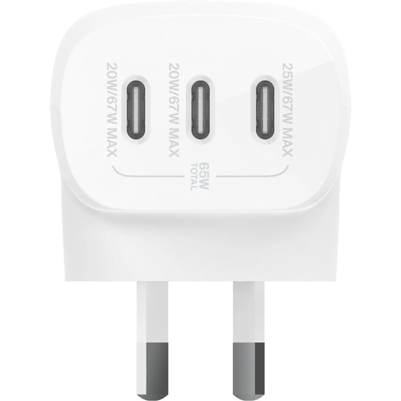 Belkin BoostCharge 3 Port USB-C Wall Charger with PPS 67W