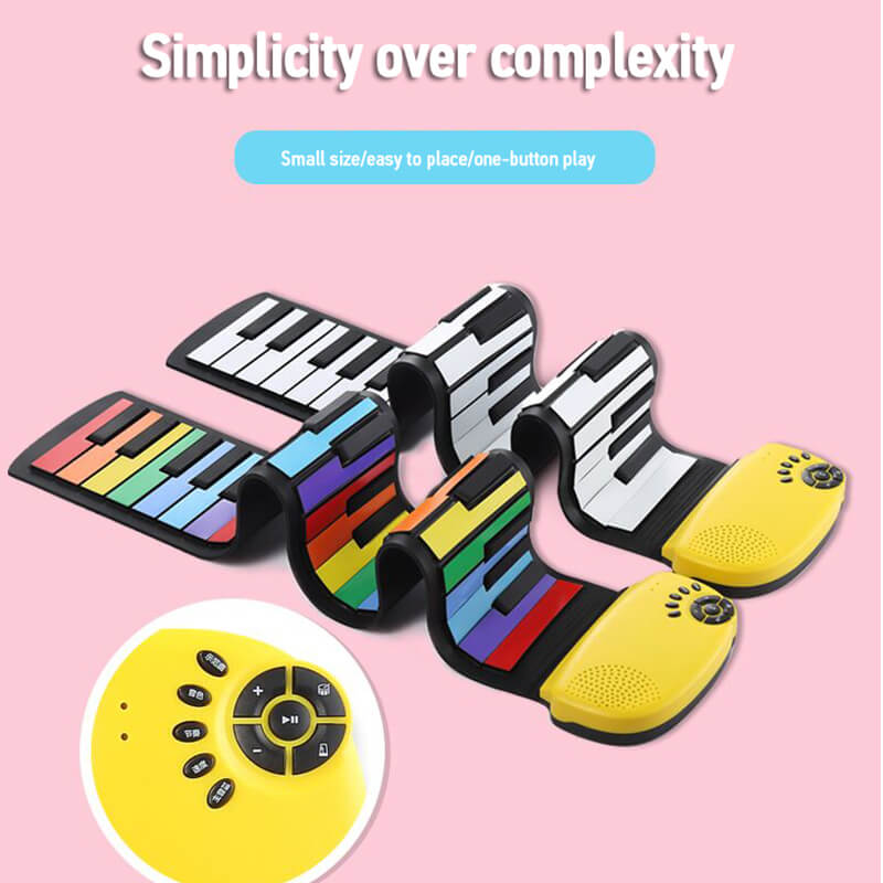 Mobie Kid-Friendly Hand Roll Piano Pads Flexible  Battery USB Powered